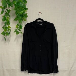 Zara Black Button Down Shirt